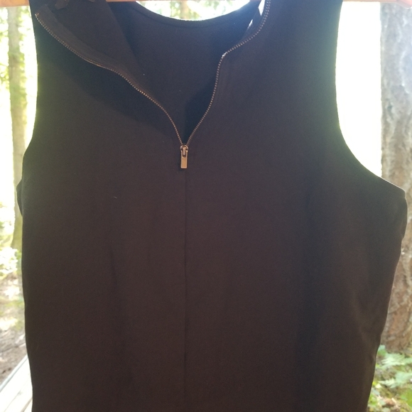 Zip Shirt & Button Sweater Merona Large Flower Pattern Banana republic Top Black - Picture 8 of 12